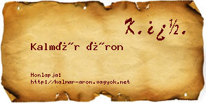 Kalmár Áron névjegykártya